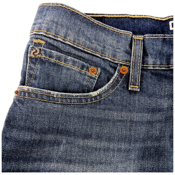 Men's-Levi's Denizen 208 Regular Taper Fit Jeans SIZE 29X32- BLUE-Slight Stretch - Picture 6 of 14